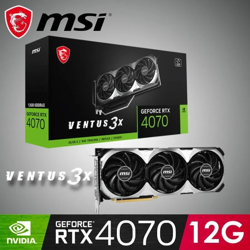 微星 GeForce RTX 4070 VENTUS 3X E 12G OC 顯示卡 歷史價格詳細信息