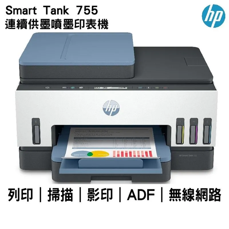 HP Smart Tank 755 自動雙面無線連供印表機 加購GT53XL+GT52原廠墨水2黑3彩 登錄送好禮 歷史價格詳細信息
