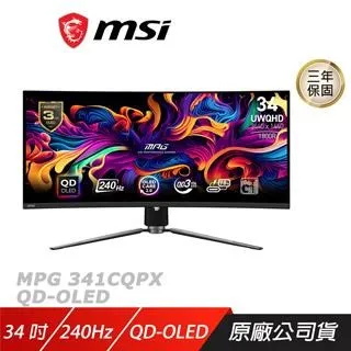 【MSI 微星】MPG 341CQPX QD-OLED 34吋 曲面螢幕『高雄程傑電腦』 歷史價格詳細信息