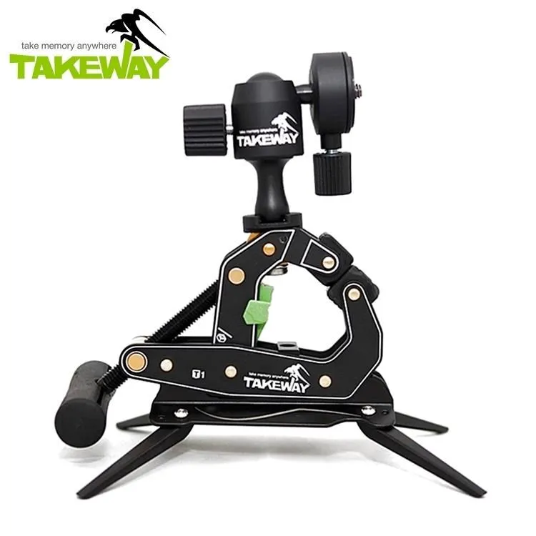 台灣製TAKEWAY鉗式腳架T1鉗腳架(含相機夾/手機夾/萬向球型雲台)360度卡鉗腳架 歷史價格詳細信息