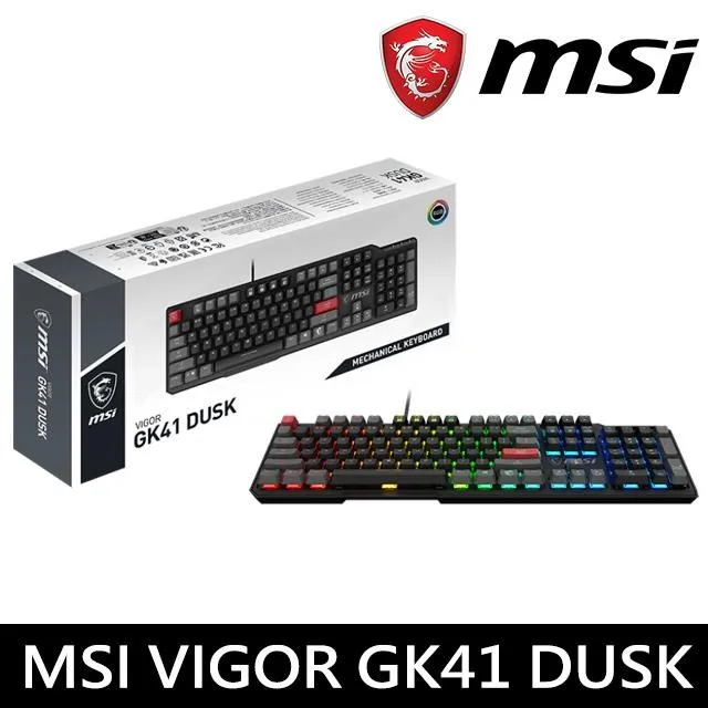 MSI微星 VIGOR GK41 DUSK Kailh Red 電競鍵盤 線性紅軸 -  限量促銷 歷史價格詳細信息