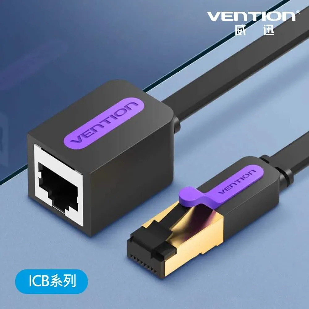 VENTION 威迅 七類網路線 萬兆CAT7網路線 高速10Gbps 純銅屏蔽扁線 RJ45寬帶線 電腦 路由器【拉麵 歷史價格詳細信息