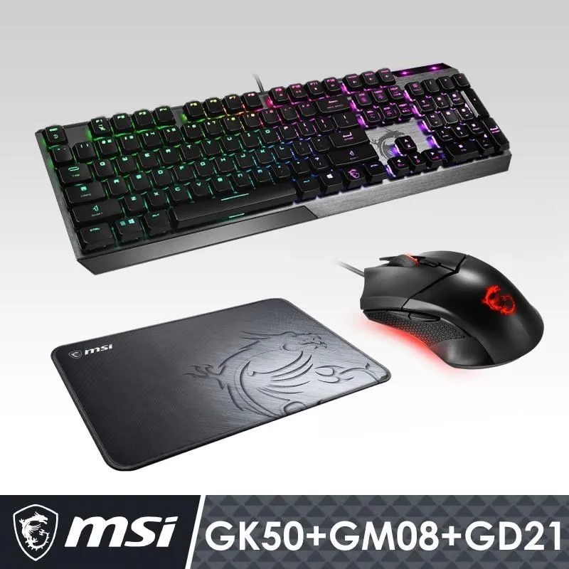 MSI 微星 電競超值組 Vigor GK30 TC 電競鍵盤 GM11電競滑鼠 GH20電競耳機 GD30 電競鼠墊 歷史價格詳細信息