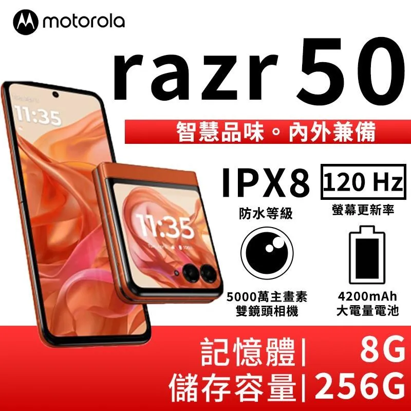 Motorola Razr 50 Ultra 12G/512G 5G摺疊防水智慧手機-凹豆綠 歷史價格詳細信息