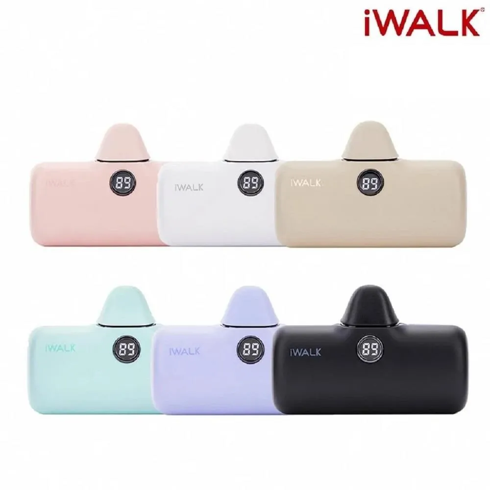 【iWALK】Pro 五代 Type-C 快充數顯版 直插式口袋電源 行動電源 4800mAh-雅黑 歷史價格詳細信息