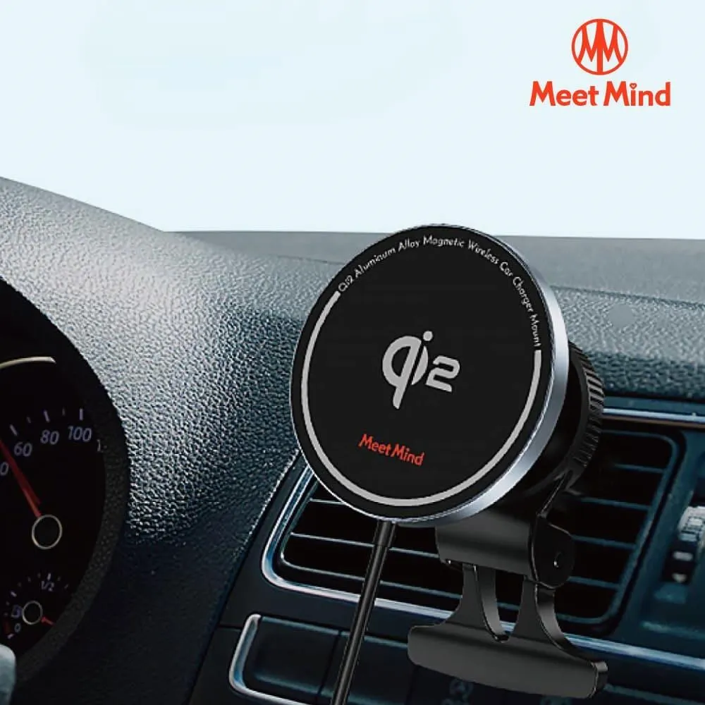 【Meet Mind】Magsafe 15W 無線磁吸製冷散熱車架 磁吸自動對位 可站立/夾式兩用 隨放隨充 歷史價格詳細信息