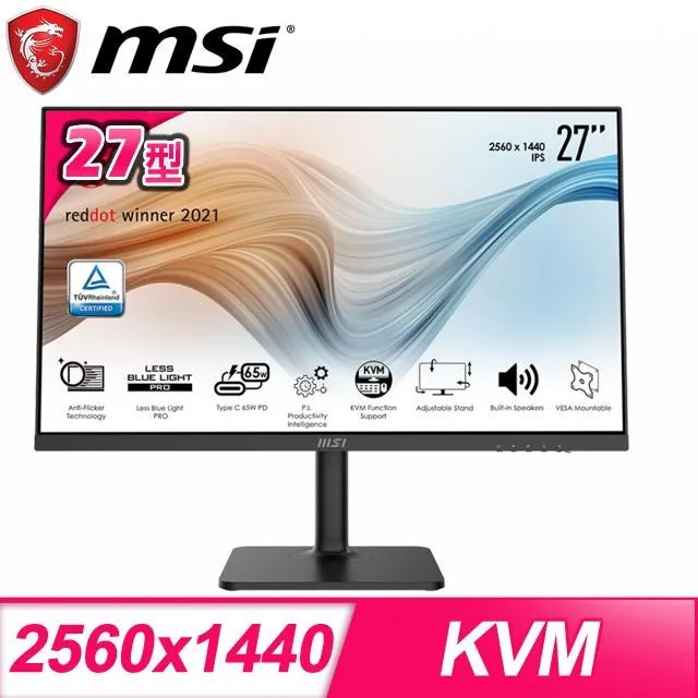MSI微星 27型 Modern MD272QP IPS薄邊框護眼螢幕 黑 歷史價格詳細信息