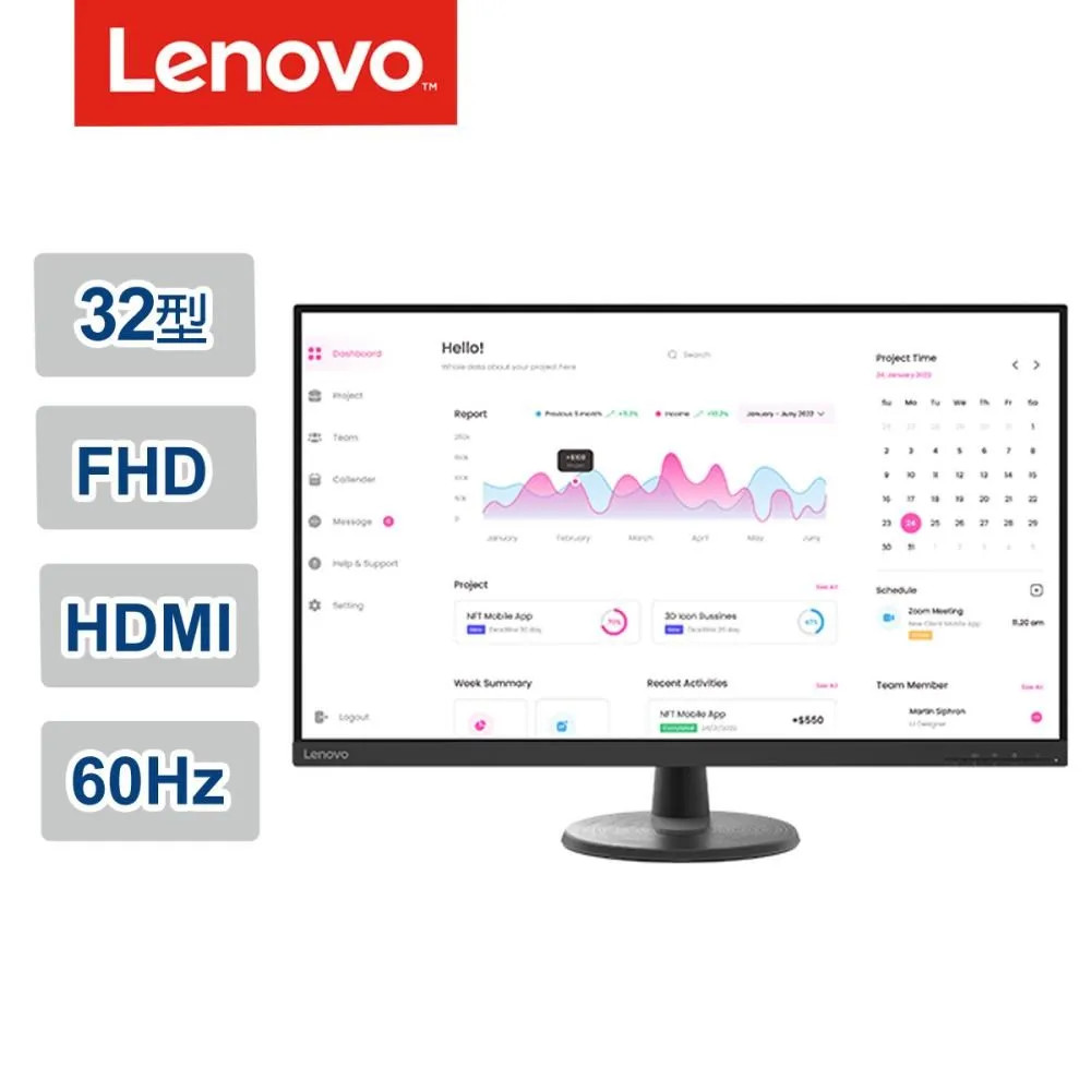 Lenovo D32-40超值螢幕(32型/FHD/HDMI/VA) 歷史價格詳細信息
