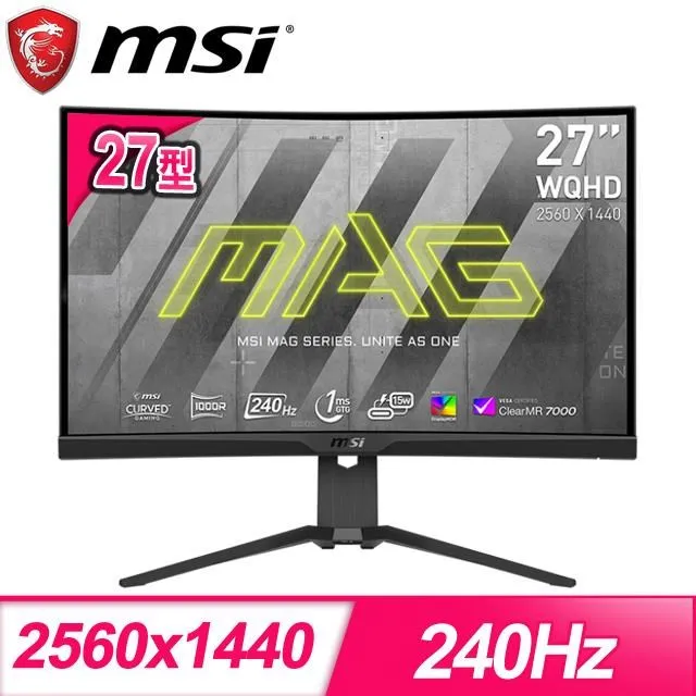 MSI 微星 27型 MAG 275CQRXF 曲面電競螢幕顯示器(1000R/240HZ/1MS) 歷史價格詳細信息