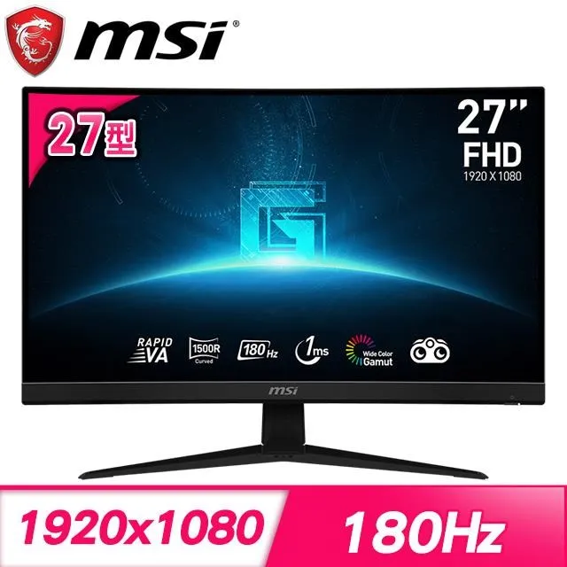 MSI 微星 G27C4 E3 曲面電競螢幕 27吋 180Hz Rapid VA FHD 1ms HDR 1500R 歷史價格詳細信息