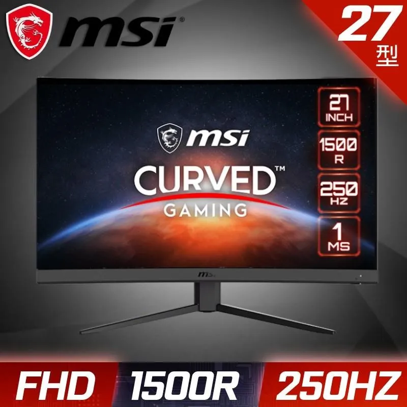 MSI 27型 曲面 FHD 250Hz 無邊框電競螢幕  G27C4X 【全國電子】 歷史價格詳細信息