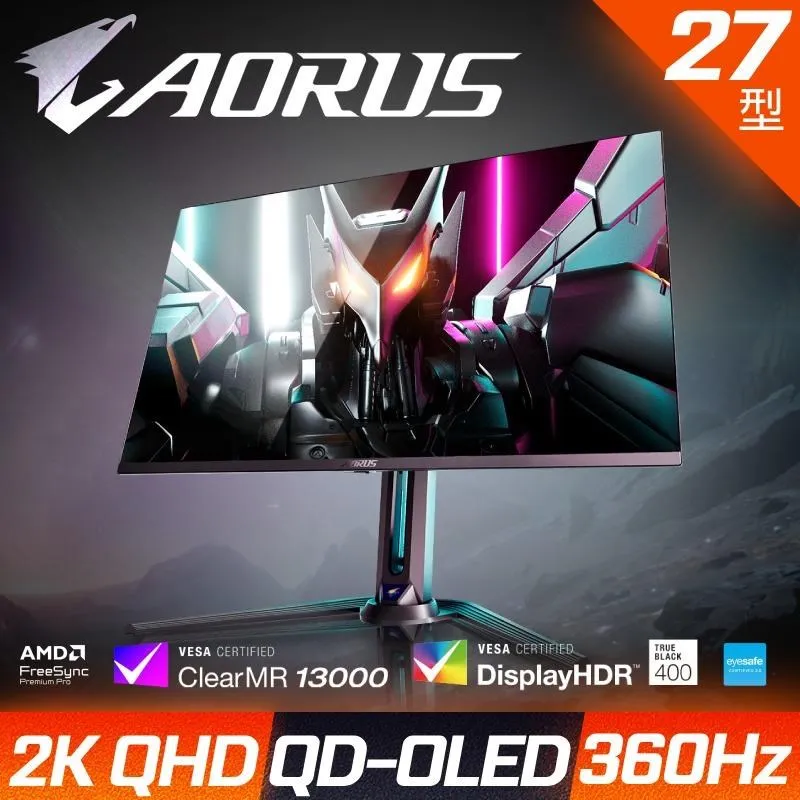 GIGABYTE AORUS FO27Q3 電競螢幕(27型/2K/360Hz/0.03ms/QD-OLED/HDMI2.1/Type-C) 歷史價格詳細信息