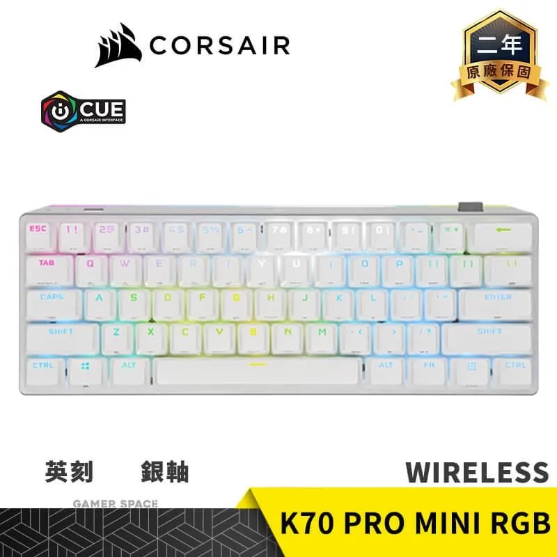 海盜船 CORSAIR K70 PRO MINI 紅軸RGB無線機械式鍵盤(英文鍵盤)-白 歷史價格詳細信息