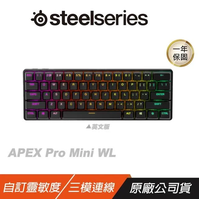 SteelSeries APEX PRO MINI 無線 英文 電競鍵盤 迷你鍵盤 無線鍵盤 機械式鍵盤 ST133 歷史價格詳細信息