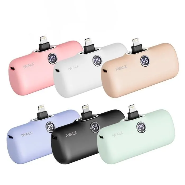 iWALK pro直插式電量顯示行動電源 行動電源 5代 直插式 超迷你 蘋果 快充 無線 行動充 直插式行動電源 口袋 歷史價格詳細信息