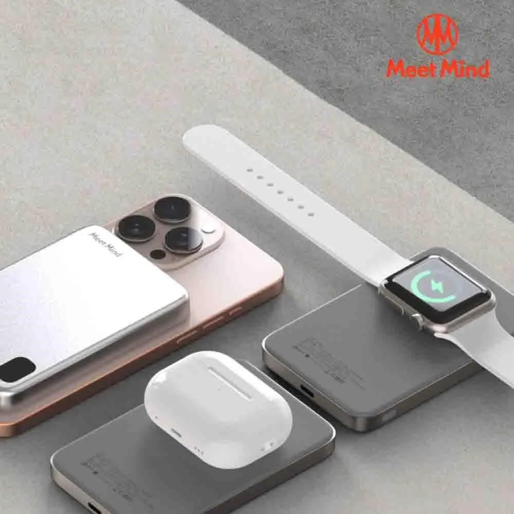 magsafe三合一磁吸鋁合金無線充電器適用1513pro手機iphone14桌面快充底座iwatch手錶airpod 歷史價格詳細信息