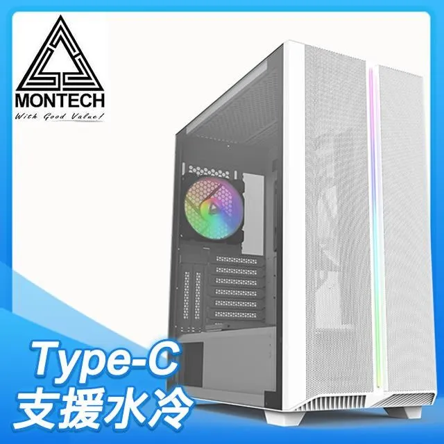 MONTECH(君主) SKY ONE WHITE 內含12cm風扇*2/面板ARGB燈條/TYPE-C/鋼化玻璃 電腦機殼(白) 歷史價格詳細信息