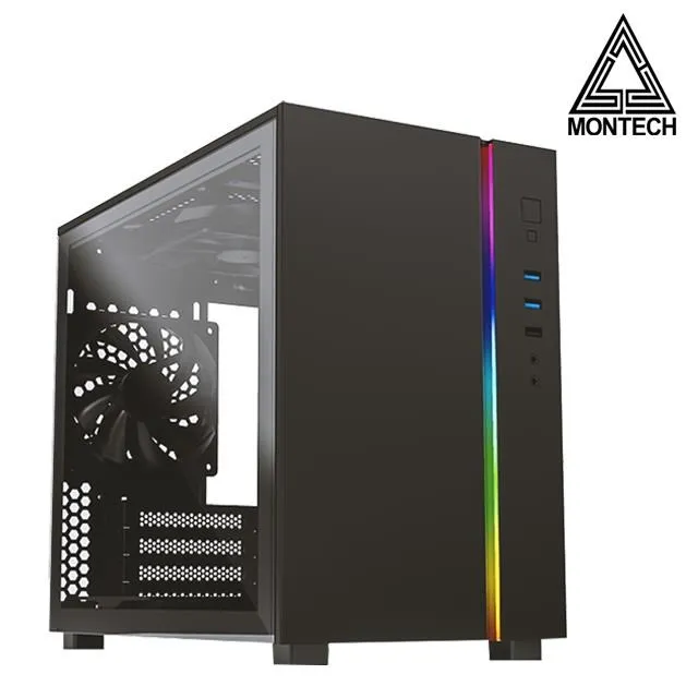 MONTECH(君主) SKY ONE MINI BLACK 內含12cm風扇*3/鋼化玻璃 電腦機殼 (黑) 歷史價格詳細信息