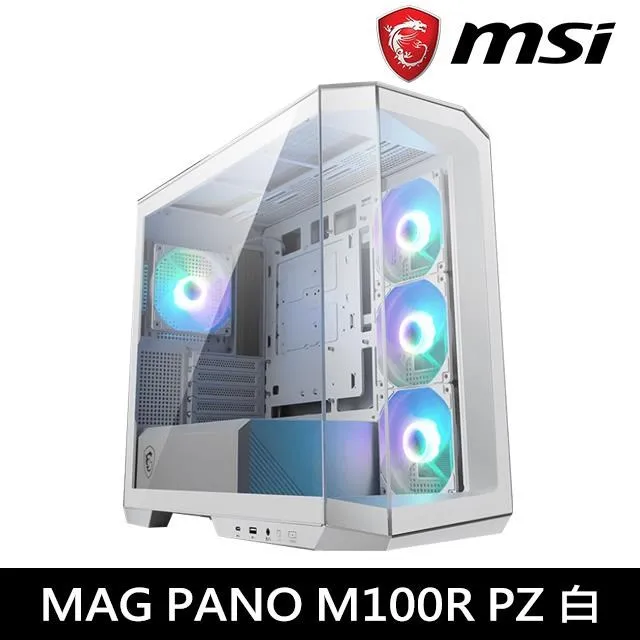 【MSI 微星】MAG PANO 100R PZ WHITE 電腦機殼 -270度全海景-支援背插-白色 歷史價格詳細信息