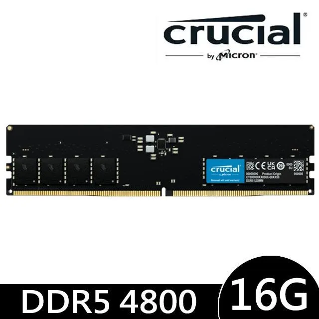 Micron Crucial 美光 DDR5 4800 16G(8Gx2) 桌上型記憶體(CT2K8G48C40U5) 歷史價格詳細信息