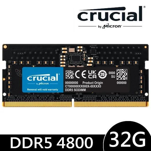 Micron Crucial 美光 DDR5 4800 32G 桌上型記憶體(CT32G48C40U5) 歷史價格詳細信息