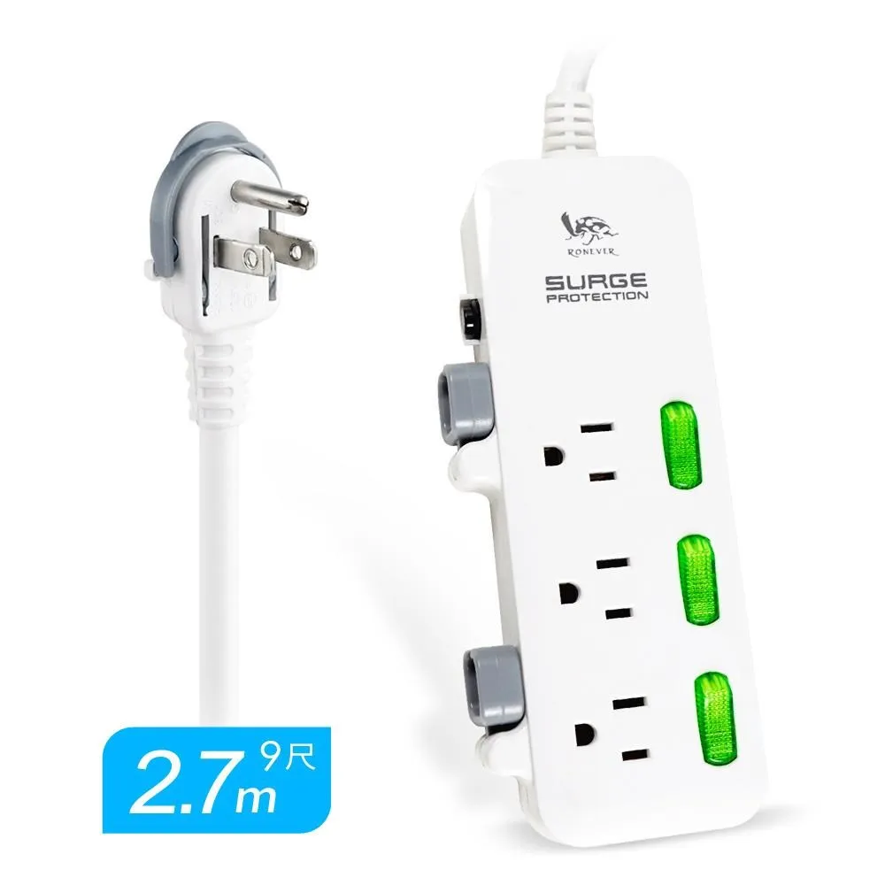 【RONEVER】專利理線延長線3孔3切6尺-(ZPR-007-1) 歷史價格詳細信息