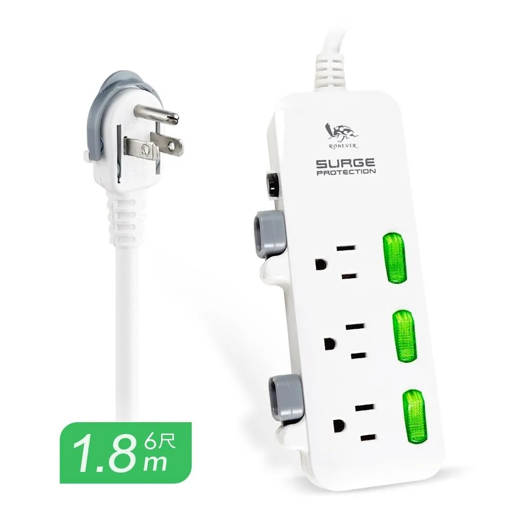 【RONEVER】1切3座2P延長線6尺-(ZPR-052-1) 歷史價格詳細信息