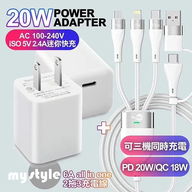 Topcom 迷你款20W MINI Type-C PD急速充電器+HANG Type-C to Lightning PD線 歷史價格詳細信息