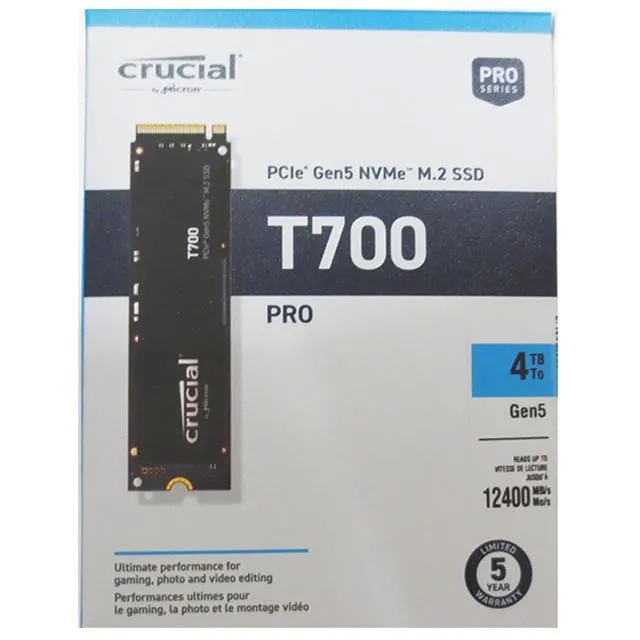 Micron 美光 Crucial T700 4TB PCIe Gen5 NVMe M.2 SSD《附高品質散熱片》 歷史價格詳細信息