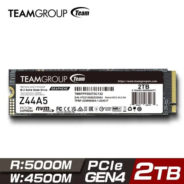 【M.2】 十銓 T-Force M.2-2280 PCIe  Z44A5 1TB/2TB 歷史價格詳細信息