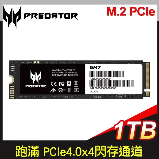 ACER Predator GM7 1TB M.2 PCIe Gen4x4 固態硬碟 全新品????門市優惠價1800 歷史價格詳細信息