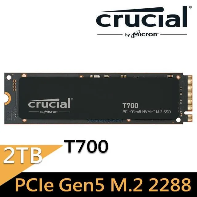 美光 Micron Crucial T700 2TB PCIe Gen5 NVMe M.2 SSD (CT2000T700SSD3) 歷史價格詳細信息
