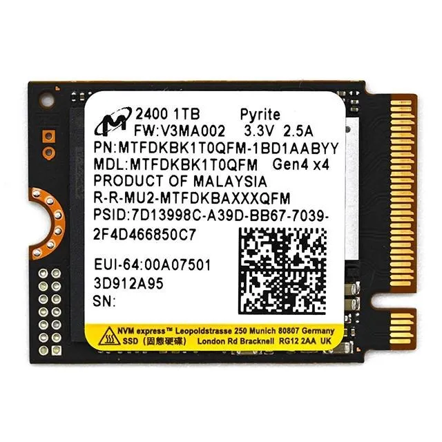 Micron美光 2400系列 512G M.2 2280 PCIE 固態硬碟(三條裸裝) 歷史價格詳細信息