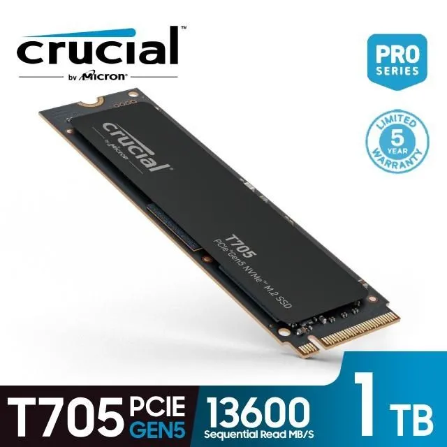 【Crucial 美光】T705 1TB Gen5 M.2 SSD固態硬碟 歷史價格詳細信息