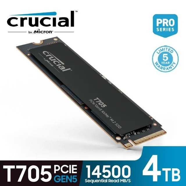 【Crucial 美光】T705 1TB Gen5 M.2 SSD固態硬碟 歷史價格詳細信息
