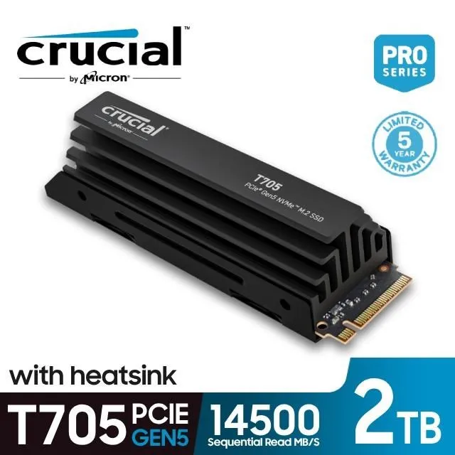 【Crucial 美光】T705 2TB Gen5 M.2 SSD固態硬碟 歷史價格詳細信息