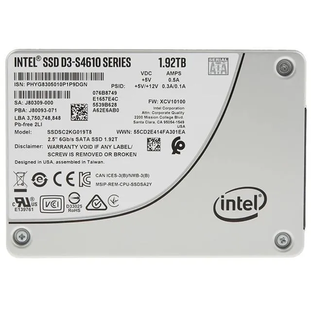 Intel D3-S4510 1.92T 1264天/健康度99%，無保固 歷史價格詳細信息