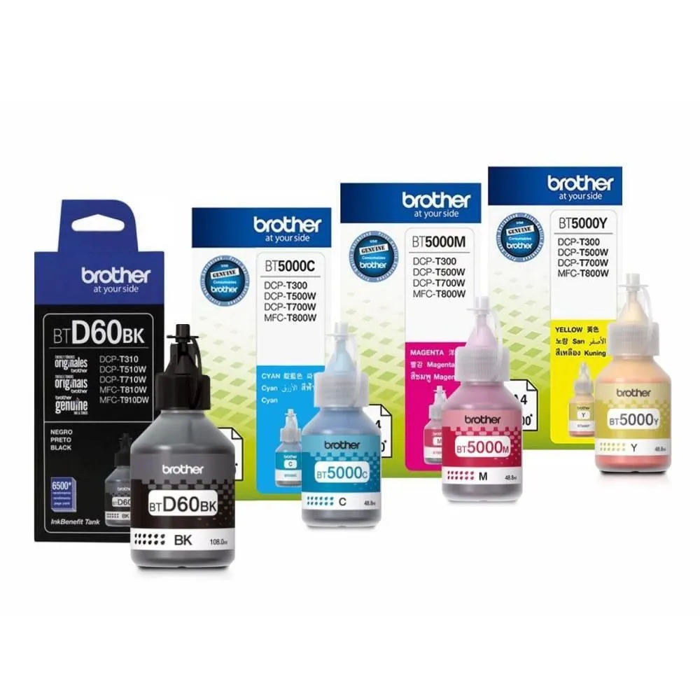 brother BT-D60BK+BT-5000 CMY 原廠四色墨水組合 歷史價格詳細信息