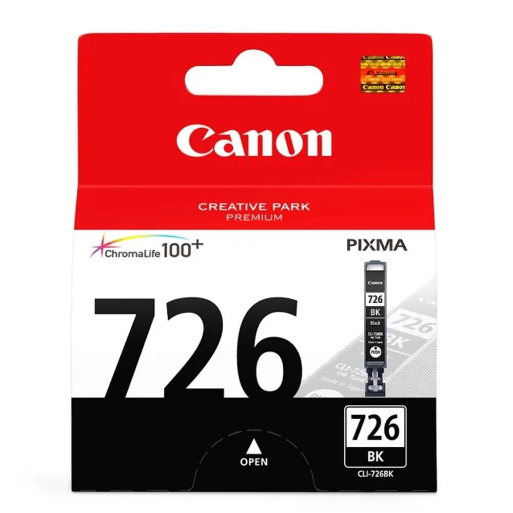 CANON CLI-726BK 原廠淡黑色墨水匣 CLI-726 BK 適用 ix6560 歷史價格詳細信息