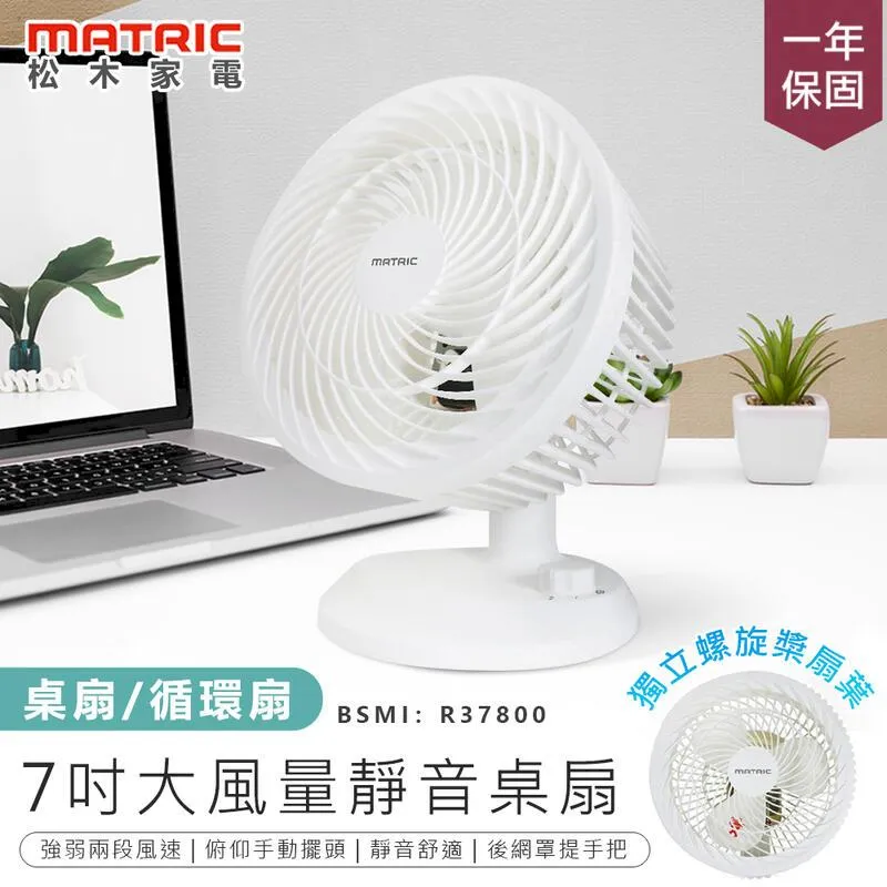 【MATRIC 松木】7吋立體靜音循環扇 MG-AF0701S 歷史價格詳細信息