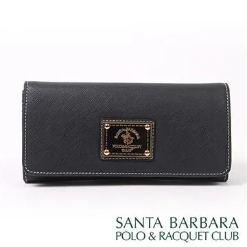 SANTA BARBARA POLO & RACQUET CLUB - 幸福微糖單釦長夾(黑色) 歷史價格詳細信息