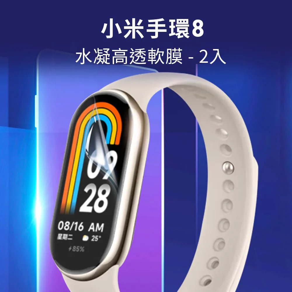 水凝膜 保護貼 小米手環8代 小米手環 8/7代 6代 5/4/2代 保護膜 透明 防刮 耐磨 軟膜 螢幕貼 疏水疏油 歷史價格詳細信息