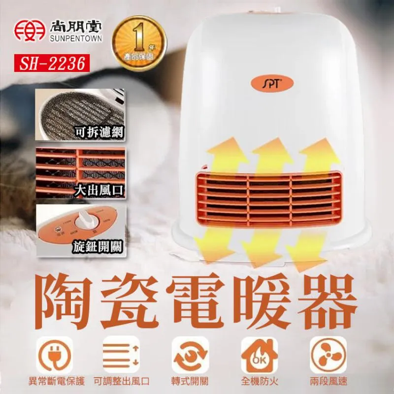 尚朋堂 陶瓷電暖器SH-2236 歷史價格詳細信息