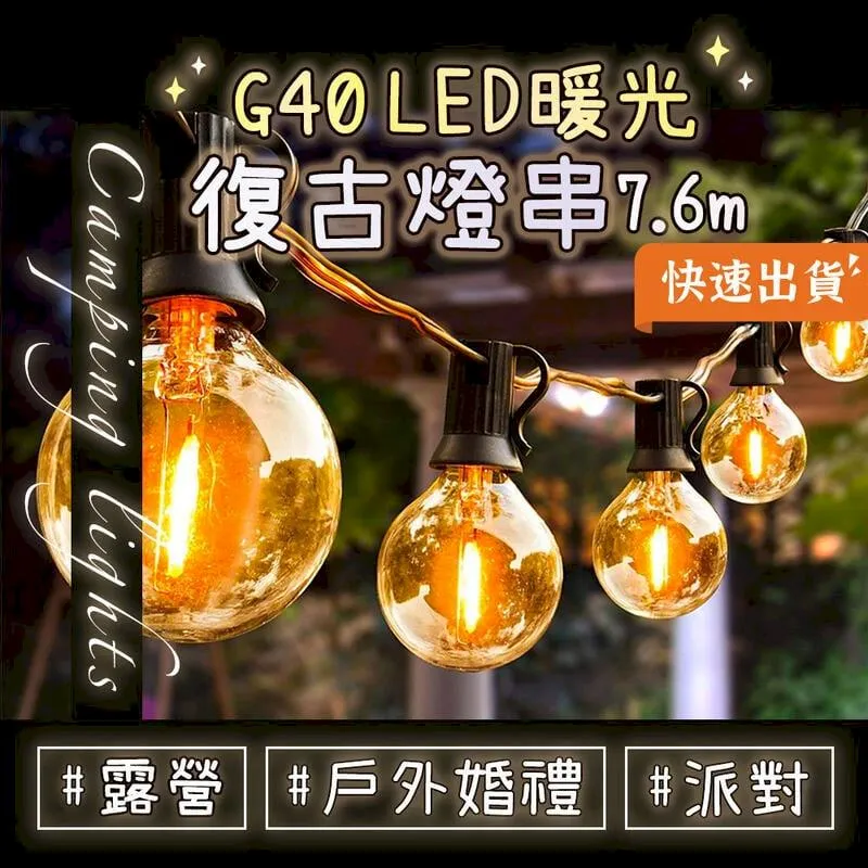 復古燈串g40鎢絲燈串30ft30燈 婚禮戶外庭院裝飾燈串 歷史價格詳細信息