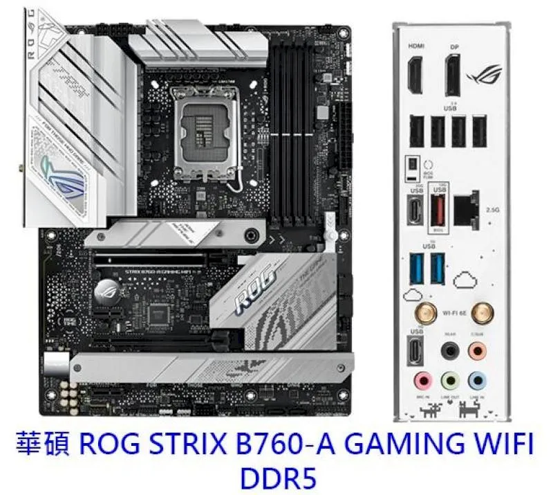 華碩 ROG STRIX B760-A GAMING WIFI 主機板+華碩 DUAL RTX4060-O8G WHITE 顯示卡(組合5-4) 歷史價格詳細信息