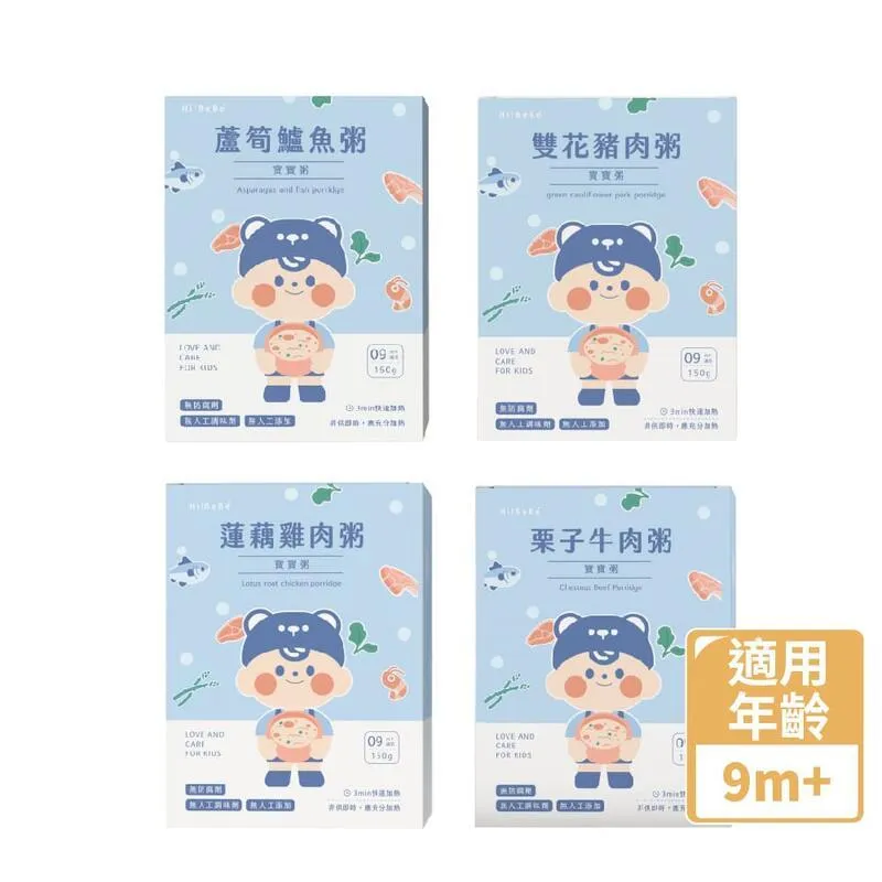 HIBEBE 常溫大寶寶粥系列-雙花豬肉粥 (4入/盒) 歷史價格詳細信息
