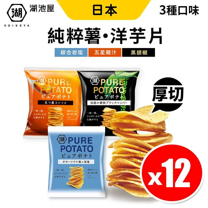 湖池屋 PURE POTATO燒鹽薯片 (52g) 歷史價格詳細信息