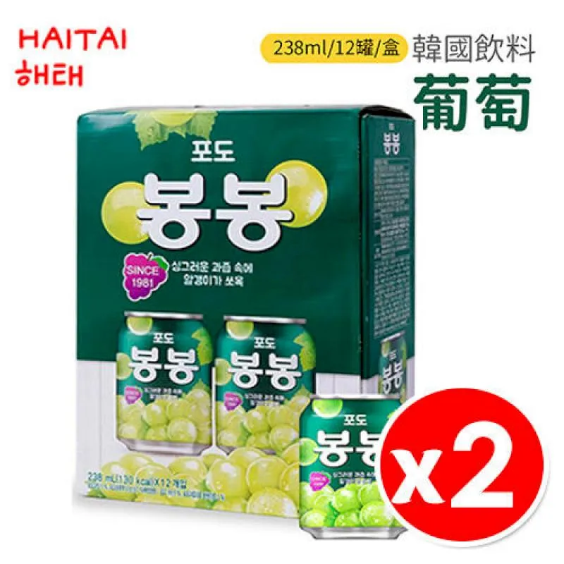 韓國 HAITAI 韓國葡萄汁（238毫升x12罐）/盒 歷史價格詳細信息