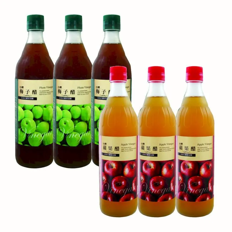 【台糖】水果醋600ml(蘋果/梅子/鳳梨/蔓越莓)各1瓶 歷史價格詳細信息