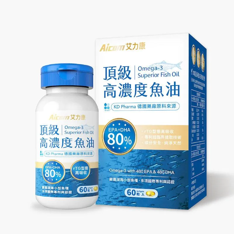 【Aicom 艾力康】德國頂級高濃度魚油 30粒/盒(高濃度Omega-3 rTG型式好吸收) 歷史價格詳細信息